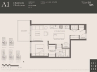 The Amazing Brentwood - Tower 6 Plan A1 1 bed+1 bath