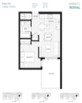 First and Royal Plan C7 1 bed+1 bath