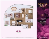 Etoile Gold Plan B1 2 Bedroom + Den