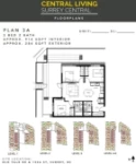 Central Living PLan 3A 3 bed+2 bath