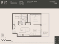 The Amazing Brentwood - Tower 6 Plan B12 2 bed+1 bath