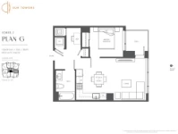 Sun Towers Two Plan G 1 bed+DEN + 1 bath
