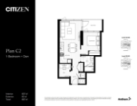 Citizen Plan C2 1-bedroom + Den