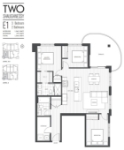 Two Shaughnessy Plan E1 3 bed+2 bath