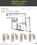 Central Living PLan 2F 2 bed+2 bath