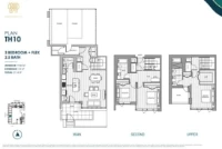 Park Residences II Plan TH10 3 bed+Flex+2