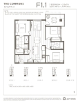 The Commons Plan F1.1 3 Bedroom + 2 Bath