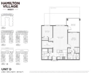 Hamilton Village Phases 2 & 3 Unit D 2 bed+DEN+2 bath
