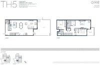 ONE Water Street Plan TH5 Townhome5 2 bed+DEN+2