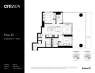 Citizen Plan D1 2-bedroom + Den