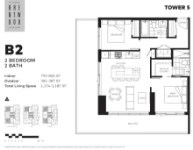 The Amazing Brentwood - Tower 5 Plan B2 2 bed+2 bath