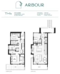 Arbour at SFU Plan TH1A City Home 3 bed+DEN+2