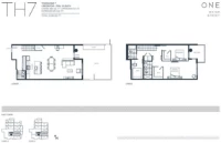 ONE Water Street Plan TH7 Townhome7 2 bed+DEN+2
