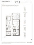 The Commons Plan C1.1 1 Bedroom + Flex + 1 Bath