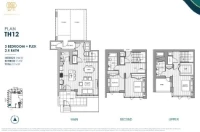 Park Residences II Plan TH12 3 bed+Flex+2