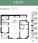Savoy on Clement Plan D1 2 bed +2 bath
