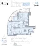 Oasis at Concord Brentwood | West Tower Plan C3 3 bed+2 bath