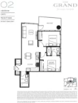 The Grand on King George Plan 02 2bed+2 bath