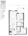 Two Shaughnessy Plan C1 2 bed+2 bath