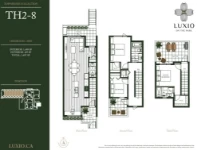 Luxio on the Park Plan TH2-8 3 bed+DEN