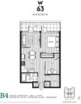 W63 Mansion Plan B4 Urban 2 bed+DEN+1 bath