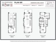 Glenpark Row II Plan B1 3 bed+DEN+2