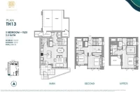 Park Residences II Plan TH13 3 bed+Flex+2