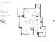 Sun Towers Two Plan C 2 bed +DEN + 2 bath