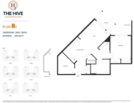 The Hive at Willoughby - Phase 2 Plan B3 1 bed+DEN+1 bath