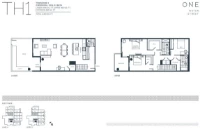ONE Water Street Plan TH1 Townhome1 2 bed+DEN+2