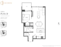 Sun Towers Two Plan D 1 bed + 1 bath