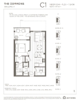 The Commons Plan C1 1 Bedroom + Flex + 1 Bath