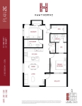 Hawthorne Plan-2C 2 Bedroom + Den
