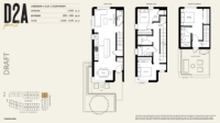 The Cut PHASE 2 Plan D2A 3-Bedroom + Flex  2