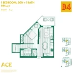 ACE on the Drive Plan B4 1 bed+1 bath