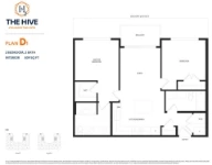 The Hive at Willoughby - Phase 2 Plan D1 2 bed+2 bath