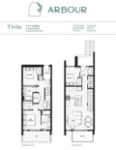 Arbour at SFU Plan TH1B City Home 3 bed+2