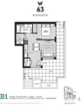 W63 Mansion Plan B1 Urban 2 bed+DEN+1 bath