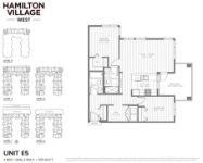 Hamilton Village Phases 2 & 3 Unit E5 2 bed+DEN+2 bath