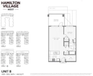 Hamilton Village Phases 2 & 3 Unit B 1 bed+DEN+1 bath