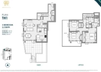 Park Residences II Plan TH1 3 bed+2