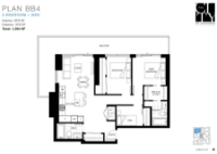 The City of Lougheed - Tower THREE Plan BB4 2 bed+Den+ 1