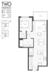 Two Shaughnessy Plan A1 1 bed+1 bath