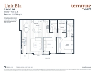 Terrayne Terrayne-Floor-Plan-Unit-B1a 2 bed + 2 bath