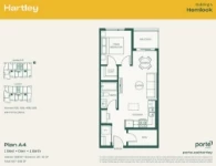 Hartley - Hemlock (Building 1) Plan A4 1 bed+DEN+1 bath