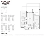 Hamilton Village Phases 2 & 3 Unit D4 2 bed+DEN+2 bath
