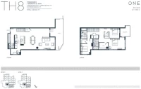 ONE Water Street Plan TH8 Townhome8 3 bed+2