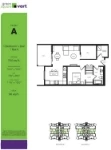 Green Square Vert Plan-A-1-bed+DEN+1-bath