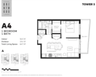 The Amazing Brentwood - Tower 5 Plan A4 1 bed+1 bath