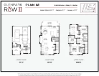 Glenpark Row II Plan A1 3 bed+DEN+2